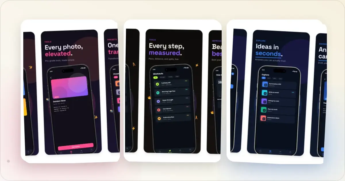 Screenhance store screenshots example for 9 App Design Examples That Explain the Product Clearly