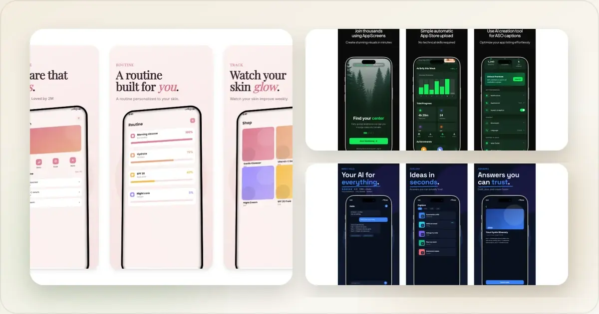 Screenhance store screenshots example for App Store Screenshot Sizes 2026 (+ Fix Wrong Dimensions)
