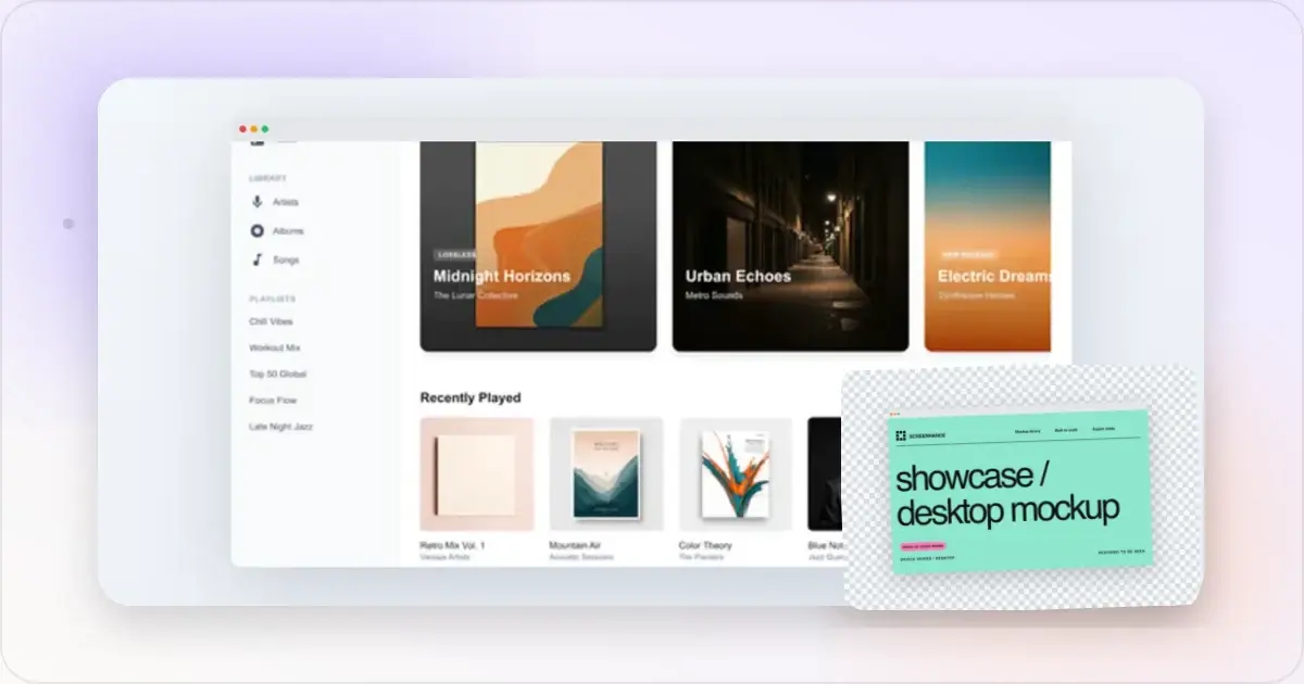 Screenhance screenshot craft example for How to Present Screenshots in Your Design Portfolio