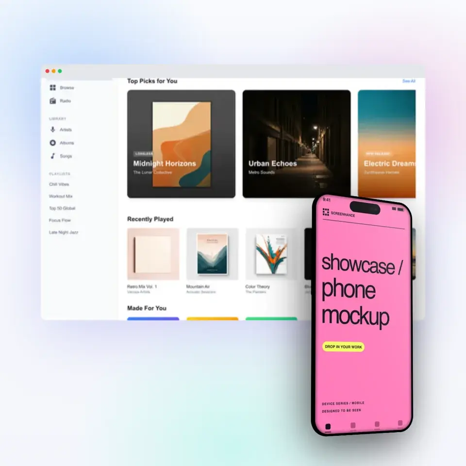 Glass Browser editable Screenhance template