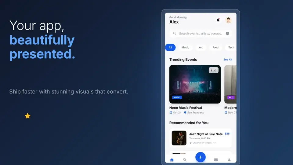 A polished phone launch visual made in the Screenhance Visual Editor