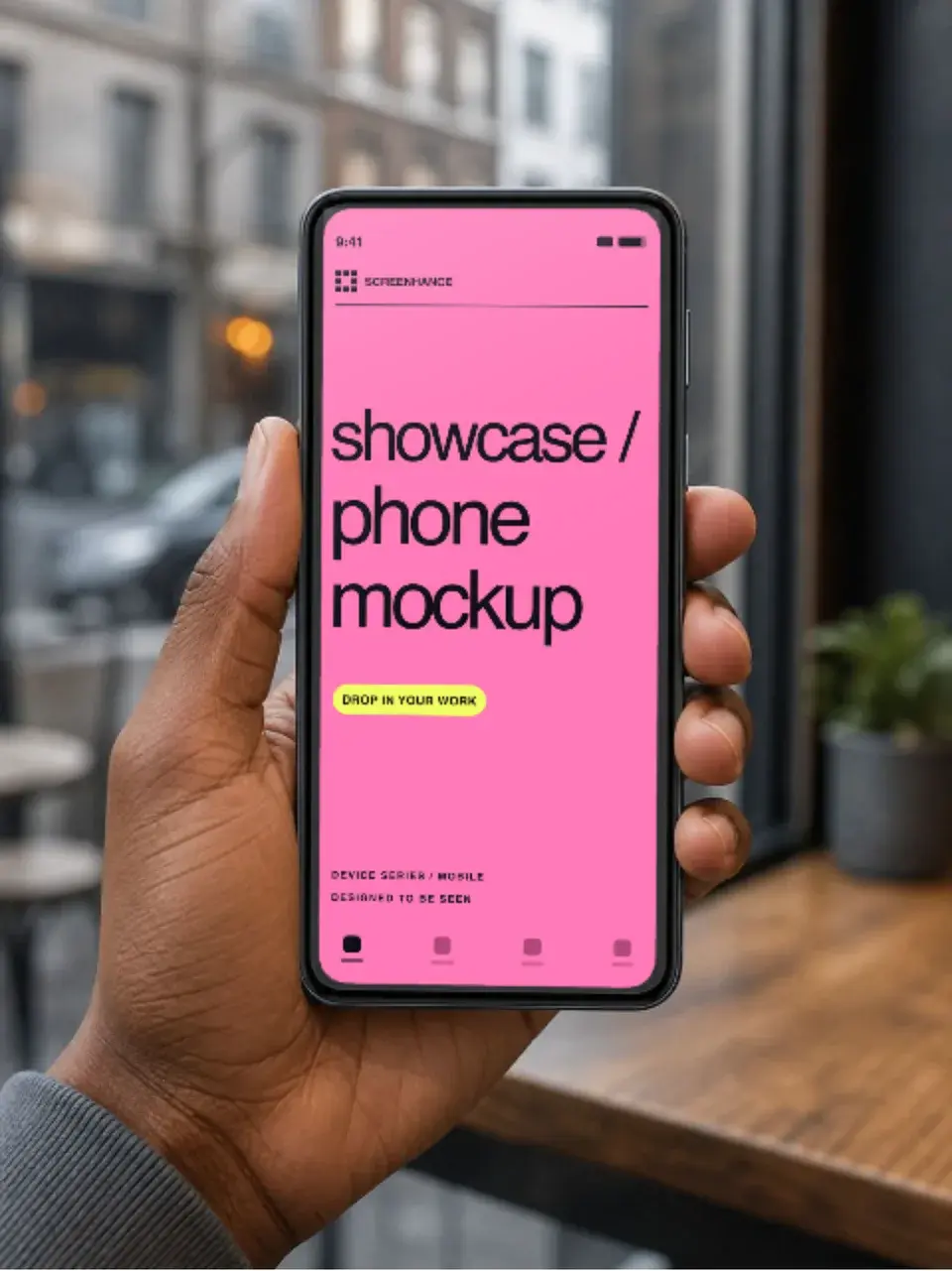 Android · Pixel café editable Screenhance template