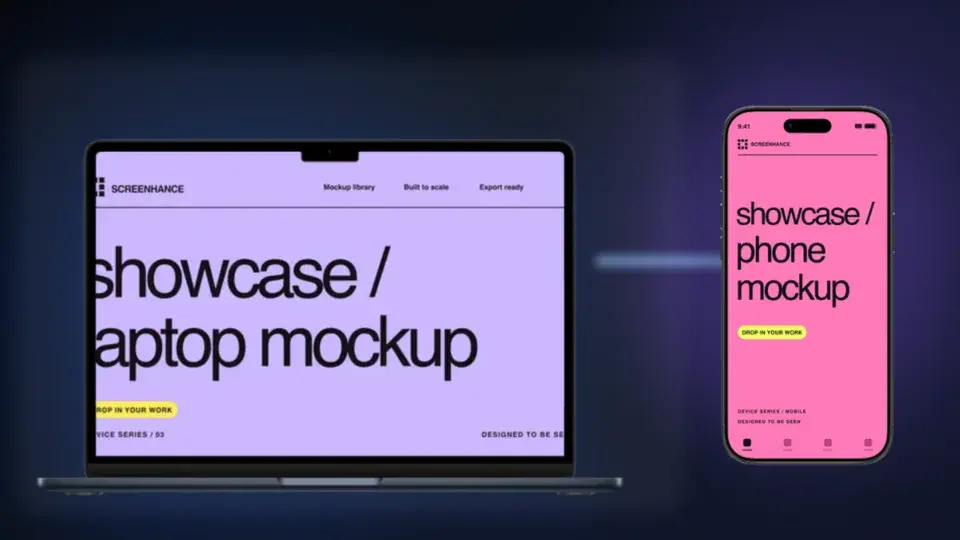 Browser to Mobile Handoff editable Screenhance template