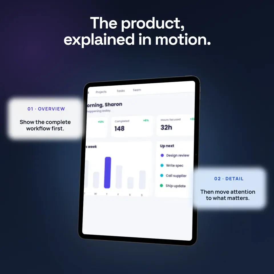 Feature Breakdown editable Screenhance template
