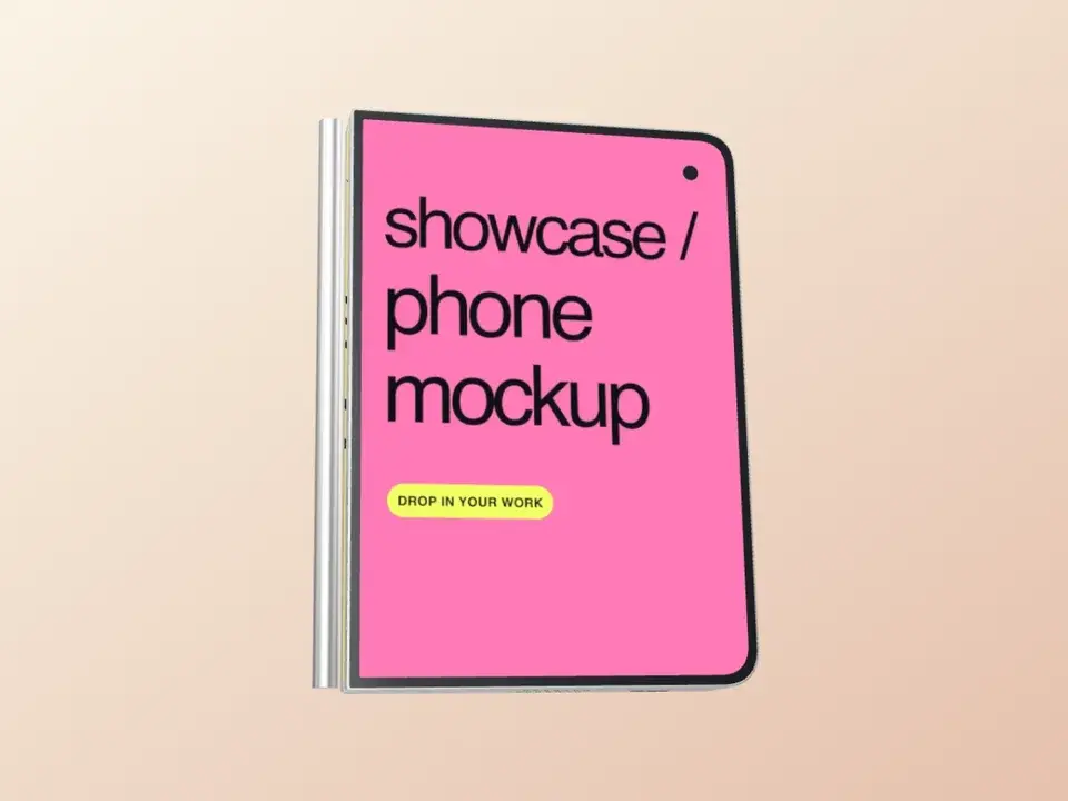 iPhone Duo · White Folding Tour editable Screenhance template
