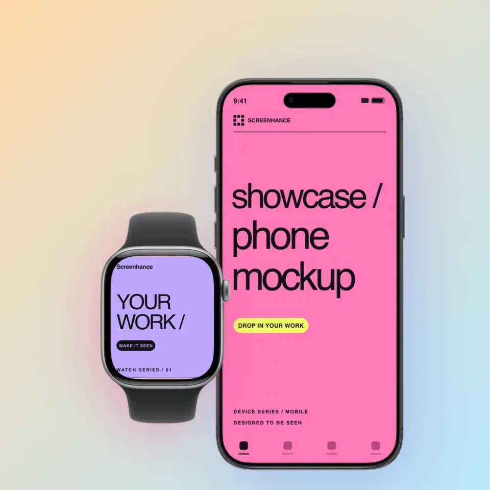 Watch + Phone Duo editable Screenhance template