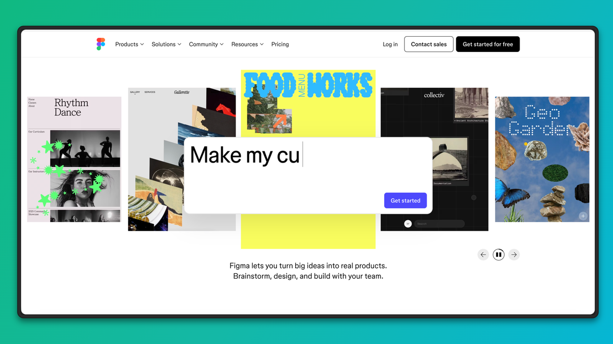 Landing page screenshot arranged with overlapping device cards and shadows