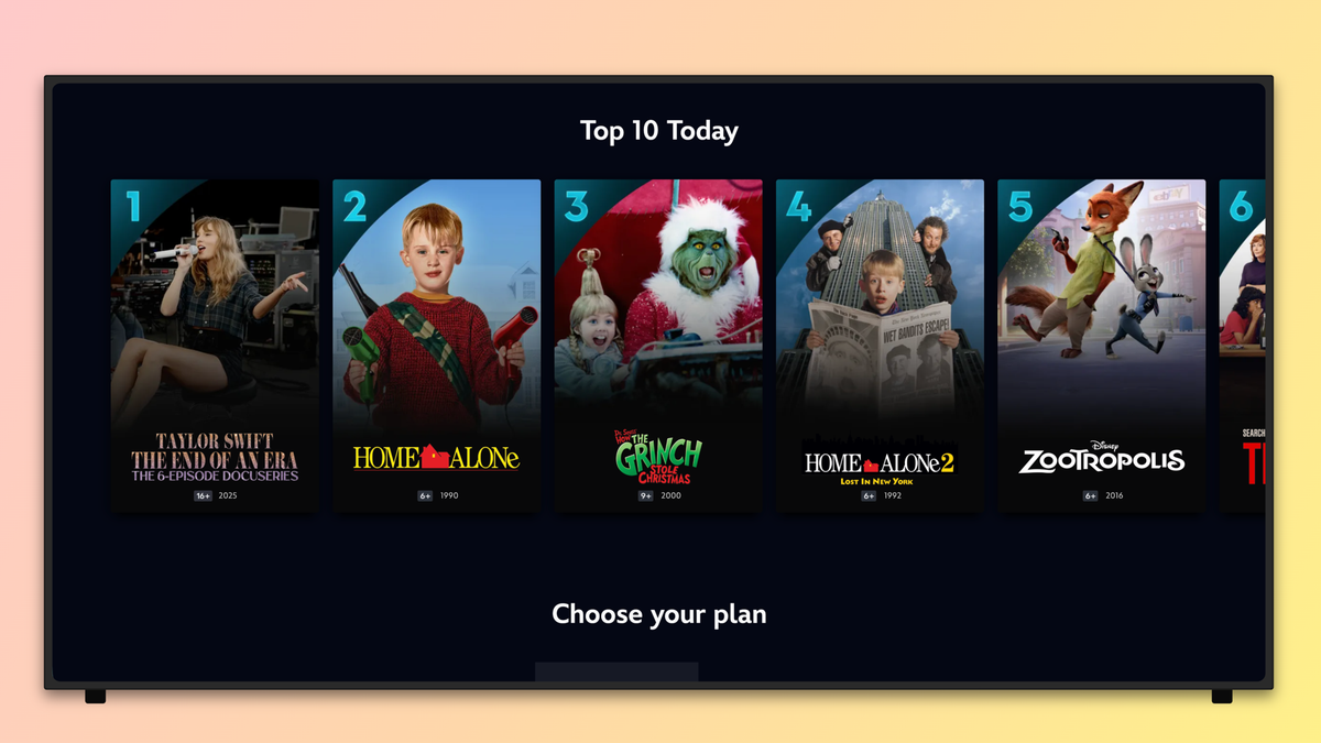 Web application mockup floating over blurred gradient shapes