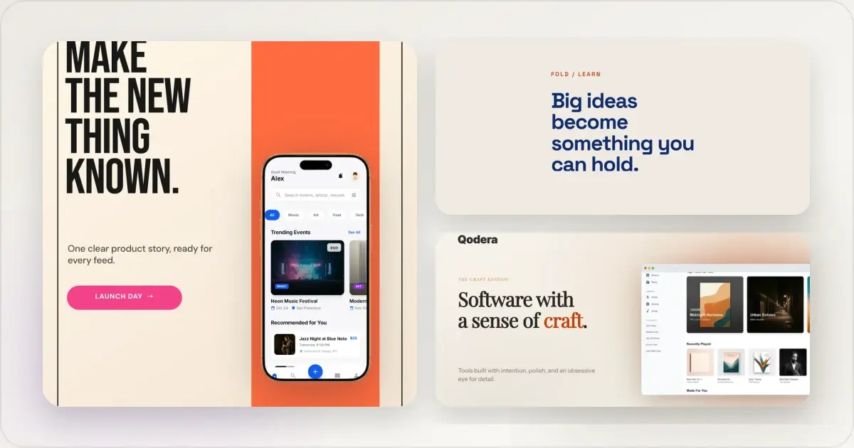 Screenhance product launches example for 14 Best Fonts for App Screenshots and Launch Graphics