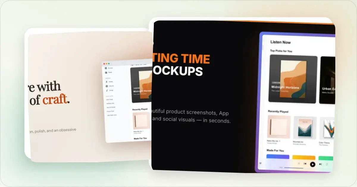 Screenhance product launches example for The 7 Best Mockup Tools for Mobile App Launches in 2026