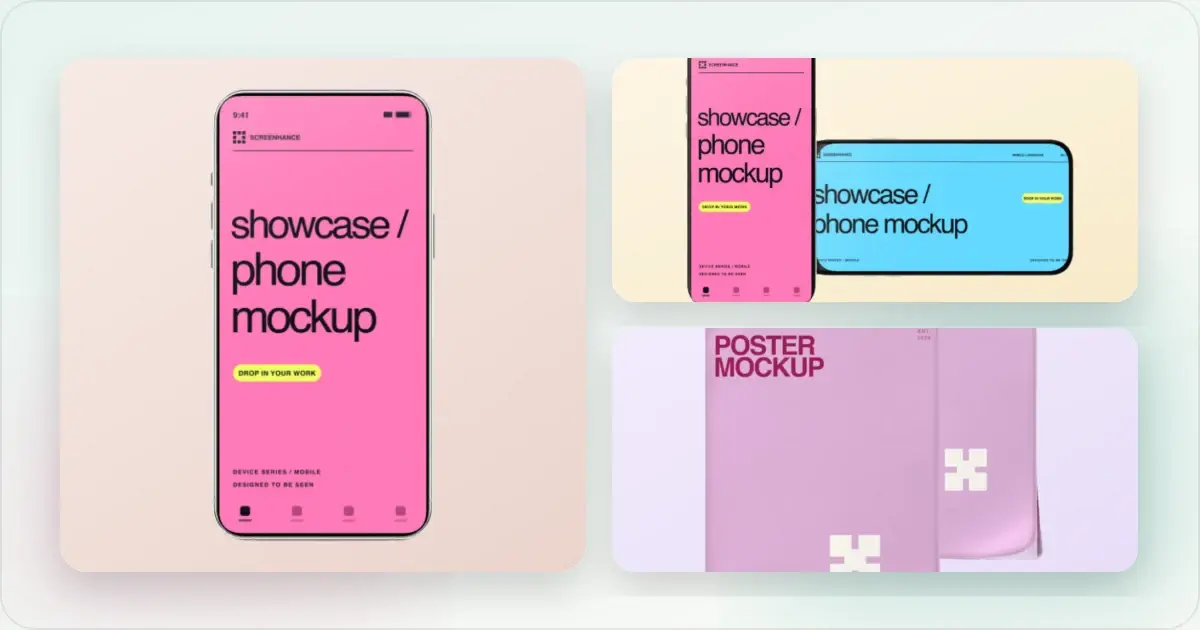 Screenhance mockup guides example for How to Make a Mockup: Complete Beginner's Guide