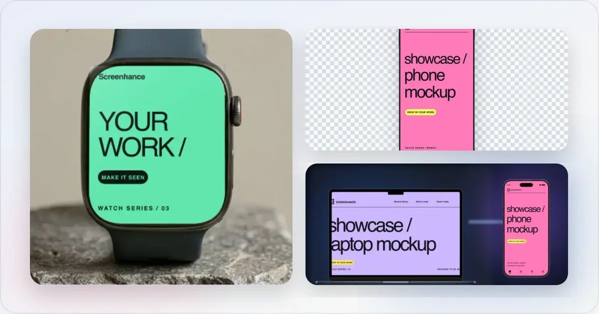 Screenhance mockup guides example for MacBook Mockup Guide for SaaS Products