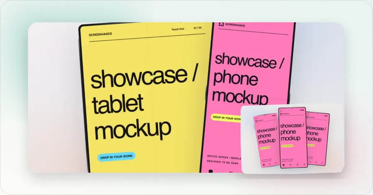 Screenhance mockup guides example for Google Play Store Screenshot Guide: Sizes, Tips, and Templates