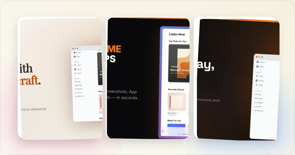 Screenhance product launches example for Product Hunt Tips for Makers: Visual Strategy That Gets Upvotes