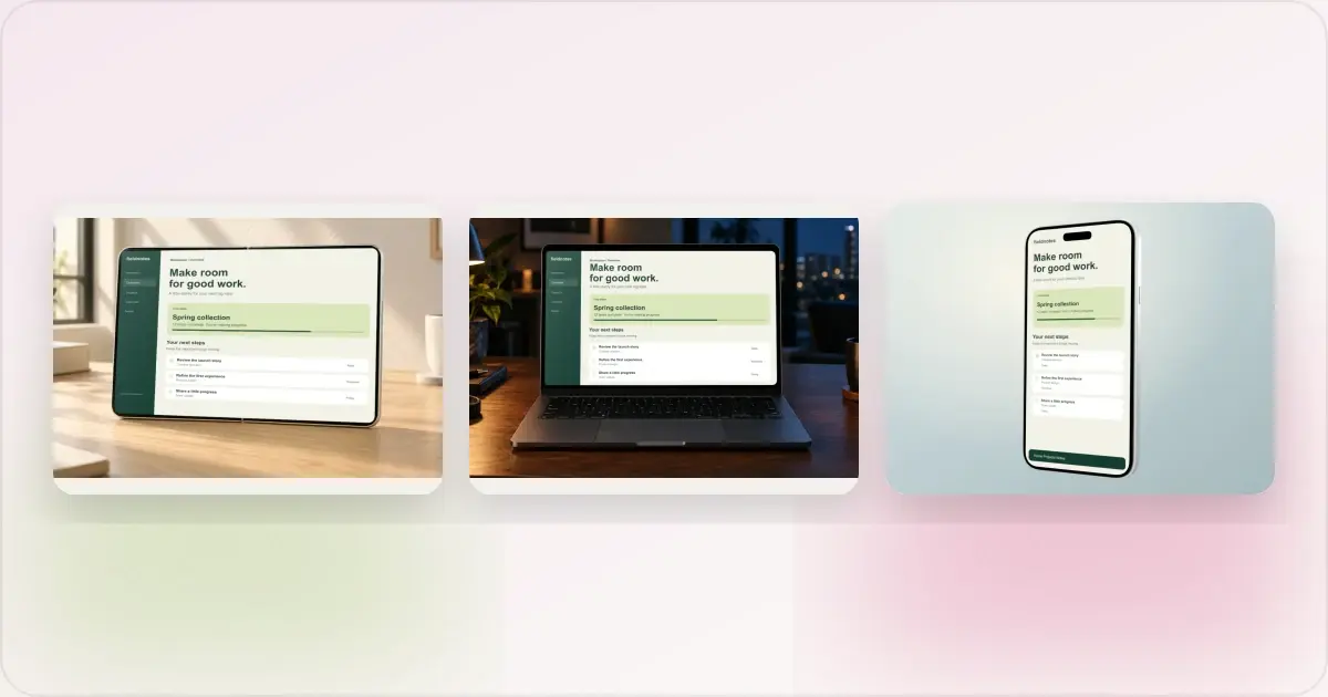 Screenhance motion and demos example for Same App, Three Motion Styles: Real Animated Mockup Exports