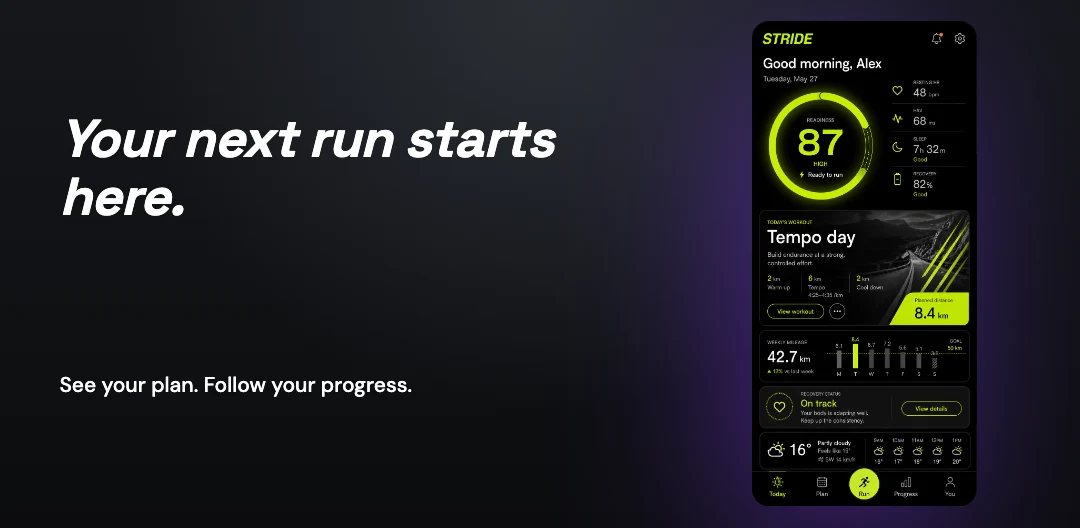 Stride: Google Play feature graphic · 1024 × 500
