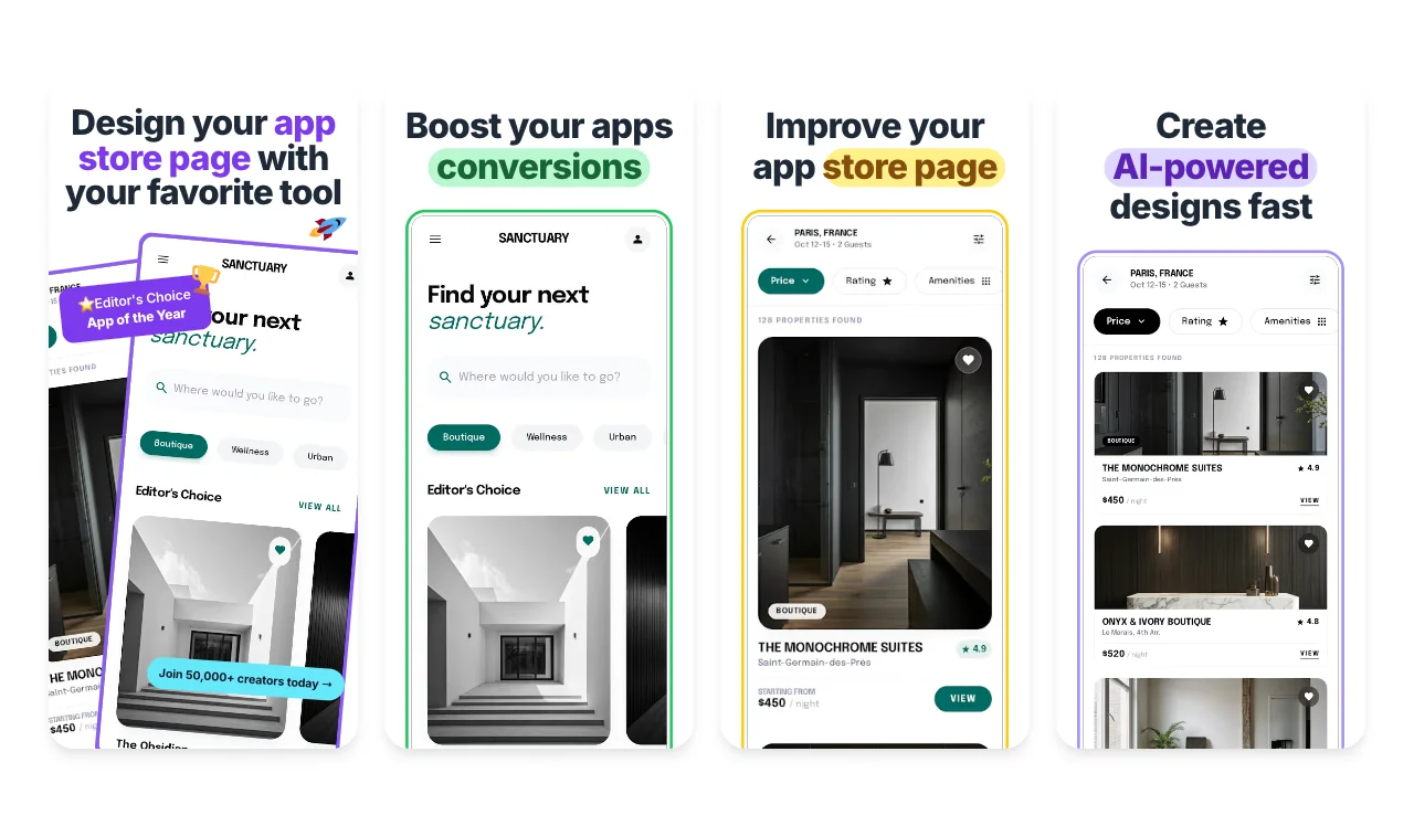 Clean Accent Google Play screenshot template for Android apps