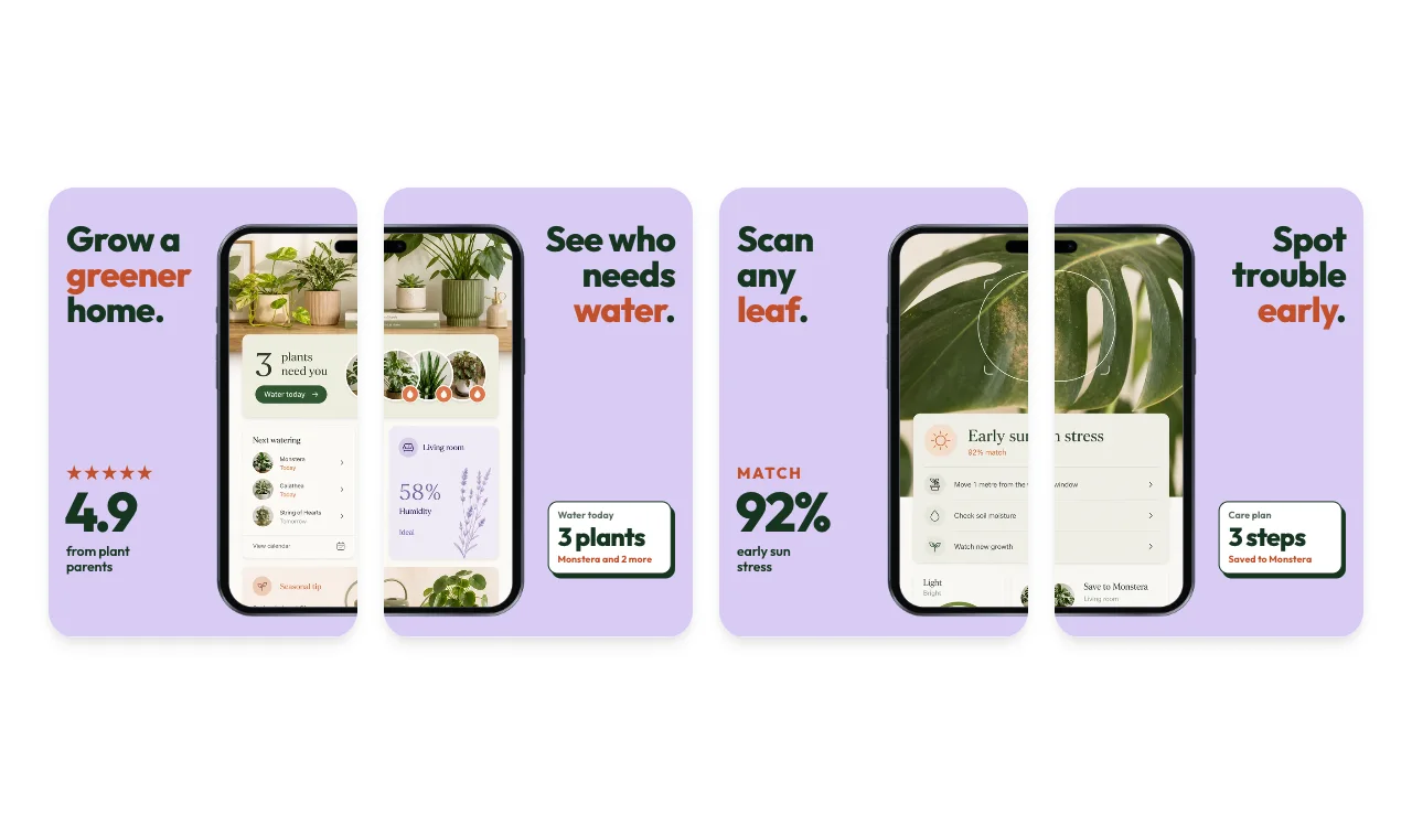 Duo Greenhouse App Store screenshot template for iPhone Duo apps