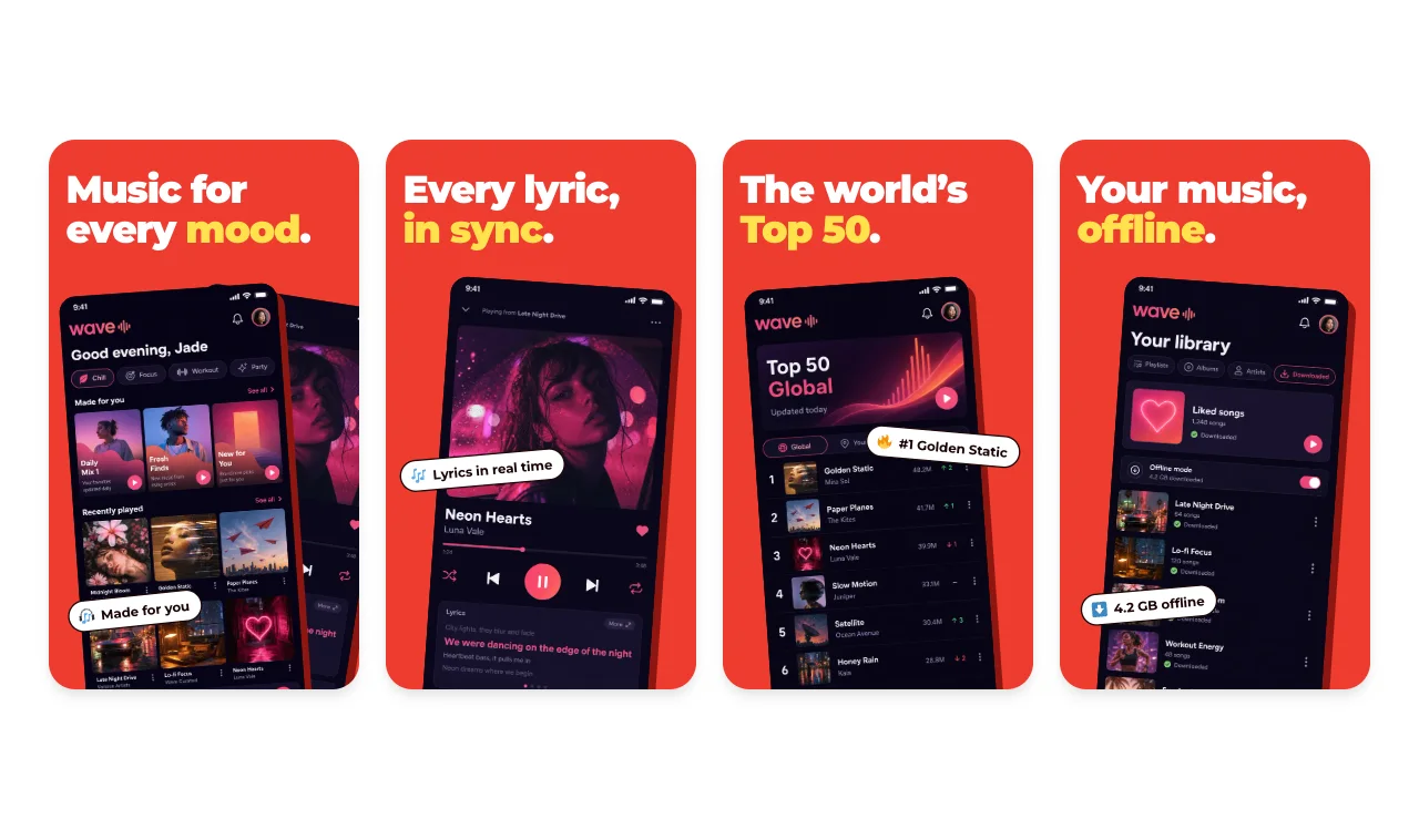 Encore Cards Google Play screenshot template for Android apps