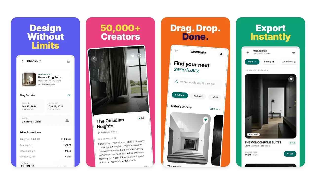 Gradient Pop Google Play screenshot template for Android apps