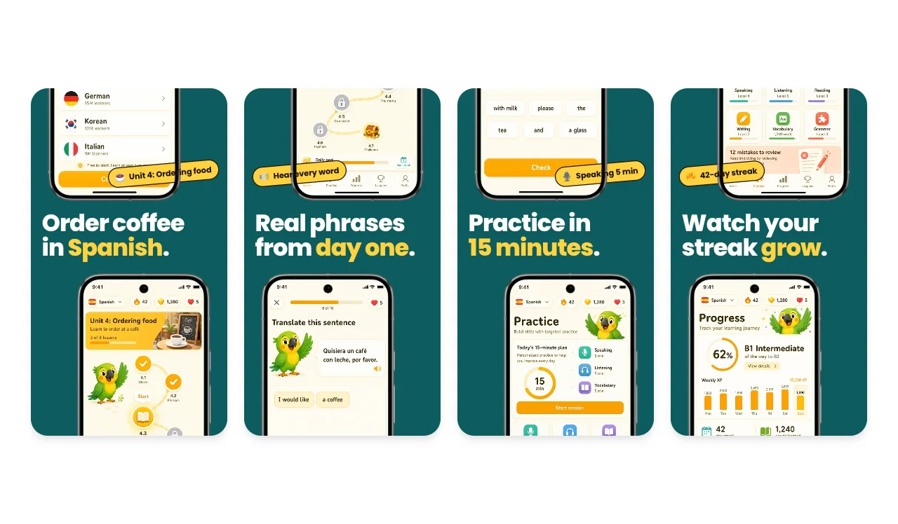 Lesson Split Google Play screenshot template for Android apps