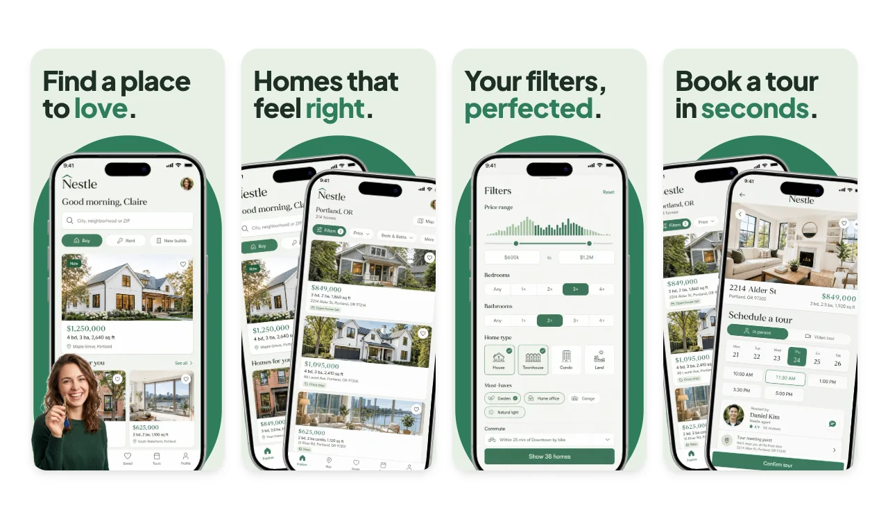 Nestle App Store screenshot template for lifestyle and home apps