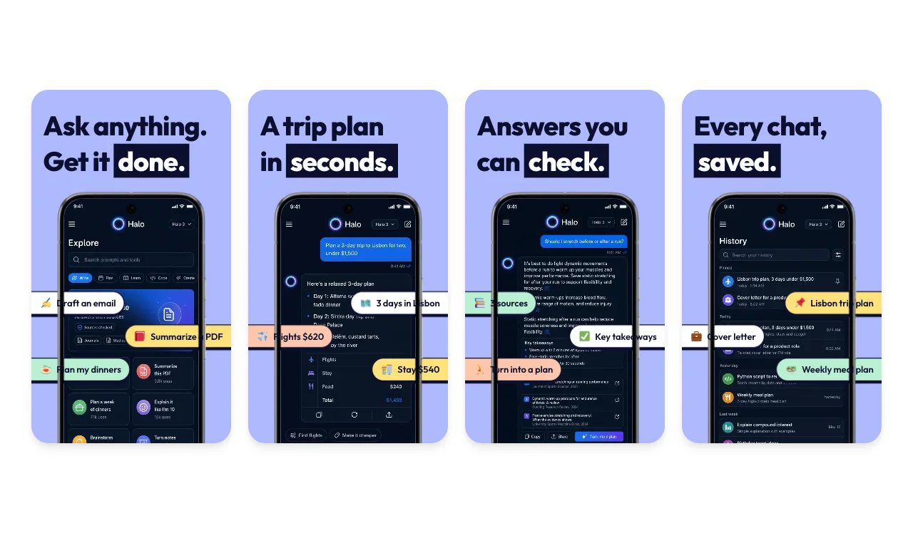 Prompt Chips Google Play screenshot template for Android apps