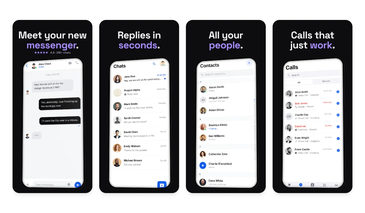 3D Studio App Store screenshot template for social and dating apps