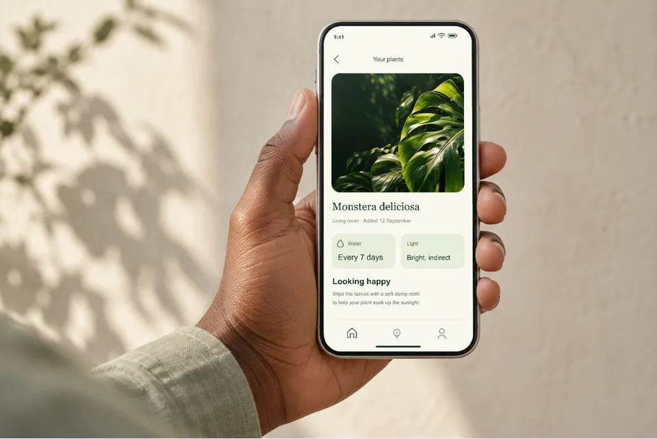 In Hand, Morning phone mockup template