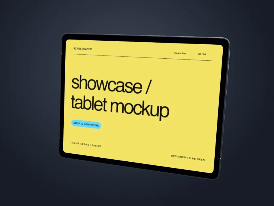 iPad Pro, Screen Focus animated mockup template